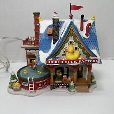 Department 56 rubber duck factory Christmas light elf hot tub Xmas decor works picture