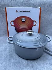 Le Creuset Signature Cast Iron 5.5 Quart Round Dutch Oven Mist Gray NEW In Box picture