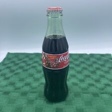 Christmas 1998 Coca Cola Classic Glass Bottle 8 FL OZ Unopened picture