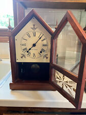 Vintage Seth Thomas 8-Day Sharon Chime Steeple Mantle Clock w/ Key and pendulum picture