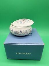 Vintage Wedgewood Bone China England Angela Trinket Rosehip Box White Floral picture