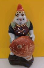 Kutani Japanese Porcelain Moriage Ebisu 7 Gods Of Luck Antique 5 5/8