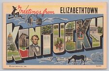Elizabethtown Kentucky, Large Letter Greetings RARE HTF SCARCE, Vintage Postcard picture