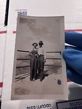 c1940s Young Girl With Bright Angel Lodge Employee Grand Canyon Snapshot Photo picture