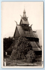 RPPC Hopperstad Stave Church NORWAY Postcard picture