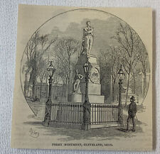 1872 magazine engraving~ PERRY MONUMENT, CLEVELAND, OHIO picture