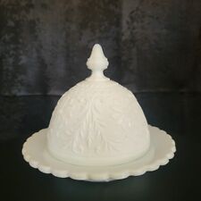 VTG Indiana Milk Glass Sandwich Tiara Covered Dome Serving/ Butter Dish picture
