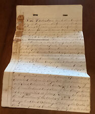 1867 Handwritten Deed Sheriff Samuel Peacock Cumberland County NJ Beals Roberts picture