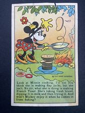 1930S DISNEY RECIPE CARD-BELL BREAD-MICKEY DISNEYANA Minnie Mouse picture