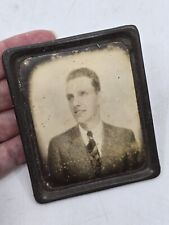 Vintage 1938 Photo Booth Photomatic Photograph Man In Suit Smiling Metal picture
