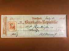Framed $40 Collis P Huntington Endorsed Check 7/18/1865 picture