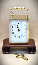 SALE Restored 1920s Deco Couaillet Mini Carriage Clock 8-day 11-jewel platform picture