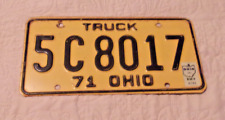 Vintage NEAR MINT 1971 Ohio TRUCK Plate picture