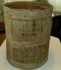 RARE Antique Large Wood Advertising Barrel General Store Peaberry Brand Coffee picture