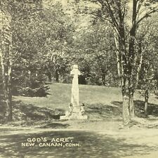 God's Acre New Canaan Chrome Postcard picture