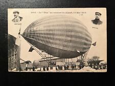 Mint France RPPC Zeppelin Postcard Le Pax Rose Too Soon Exploded Over Paris picture