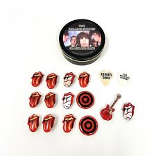 Vintage The Rolling Stones Memorabillia Light Up Pins Lot Magnetic Guitar Picks picture