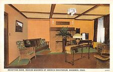 Reception Room of Modern Woodmen of America Sanatorium Colorado Postcard (T3634) picture