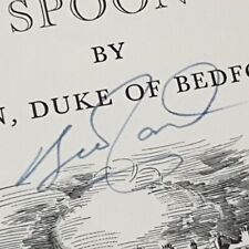 Rare HRH Duke Bedford Royalty Signed Royal Autograph Book A Silver Plated Spoon picture