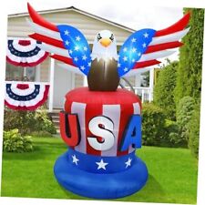 Juegoal Patriotic Independence Day Inflatable, 8FT Height USA Bald Eagle on  picture