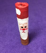 Vintage Unique Handmade & Hand Painted Santa Claus Christmas Pin  picture