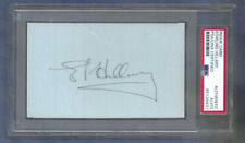 Sir Edmund Hillary Autographed 3x5 Card PSA SLABBED New Zealand Explorer picture