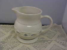 Longaberger Pottery Pitcher Woven Traditions Heritage Green 32 oz Good Cond picture