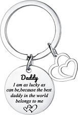 Dad Keychain Dad Gifts from Son Daughter Father'S Day Gifts for Daddy Papa Birth picture