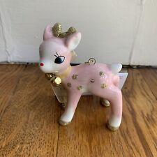 New Target Wondershop Christmas Retro Pink Reindeer (Deer) Ceramic Figurine 2021 picture