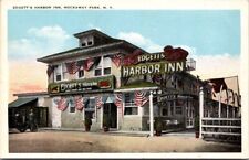 Edgett's Harbor Inn, Rockaway Park, N.Y., Old Car, Flag, Resort, A-288-524 picture