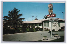 Postcard 1965 FL Kent Apartments Rental Sign Street Scene View Hollywood Florida picture