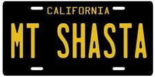 MT SHASTA California 1960's Black Aluminum CA License Plate picture