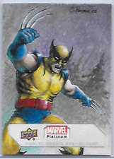 2023 UD MARVEL PLATINUM GREATS WOLVERINE SKETCH CARD 1/1 RARE AUTO CASEY PARSONS picture