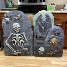 Vintage 1990’s Halloween Tombstone Lawn Decoration Cemetery Grave Yard Zombie picture