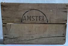 Vintage Amstel Beer Wooden Crate Storage Box picture