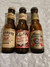 3 Vtg Empty Mini Beer  Bottles Hamms PREFERRED Kingsbury Pale Falstaff RARE picture
