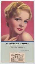 IF IT'S GAY, IT'S OK Vintage 1940 Promo Calendar for Gay Products Co., Atlanta picture