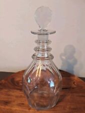 Antique early 1800s Hand Blown And Cut Glass Decanter  And Stopper  picture