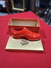 Hanover Shoe Advertising Salesman Sample Red Minature Mens Dress Shoe Vintage picture