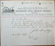 Livingston, MT 1888 Letterhead: Carriage & Wagon Works - Montana Mont picture