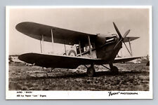 RPPC RAF Avro Bison Spotter Recon Biplane FLIGHT Photograph Postcard picture