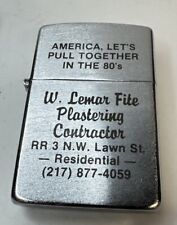 Zippo Lighter Vtg 1980 Advertising America Let’s Pull Together In The 1980’s picture