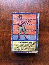 JOE PALOOKA R437 CANDY BOX WITH JACK McAULIFFE  CARD TOUGH FIND) ON BACK BOXING. picture