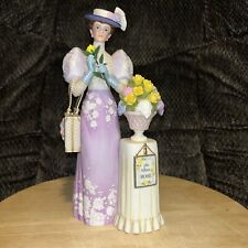 Avon 2001 Mrs Albee Ceramic Figurine Presidents Club Award Purple Dress picture