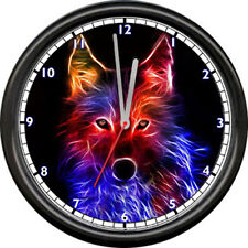 Wolf Wolves Wildlife Moon Native Poster Art Sign NOT A NEON LIGHT Wall Clock picture