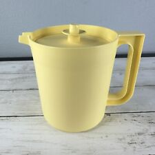 RARE Vintage Tupperware Pale Yellow Pitcher With Push Button Lid EUC picture