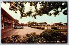 Flint MI- Michigan, Autorama Gold Key Inn, Outside View Of Motel Chrome Postcard picture