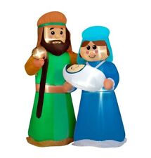Fraser Hill Farm Pre-Lit Baby Jesus with Mary Joseph Outdoor Blow-Up... picture