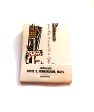 Vintage Matchbook Forida del Corro Framingham Massachusetts MA New Unstruck picture