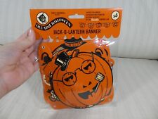 OLD TIME HALLOWEEN JACK O LANTERN BANNER BEISTLE REPRODUCTION 2003 NOS L1 picture